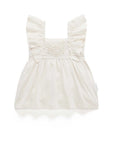 purebaby ruffle top white baby newborn baby girl
