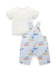 purebaby organic seaside set in captain doggy print baby organic cotton clothes