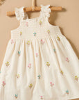 Dune Flower Shirred Dress
