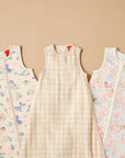Gingham Crinkle Muslin Sleeping Bag 0.5 TOG | Sand Gingham
