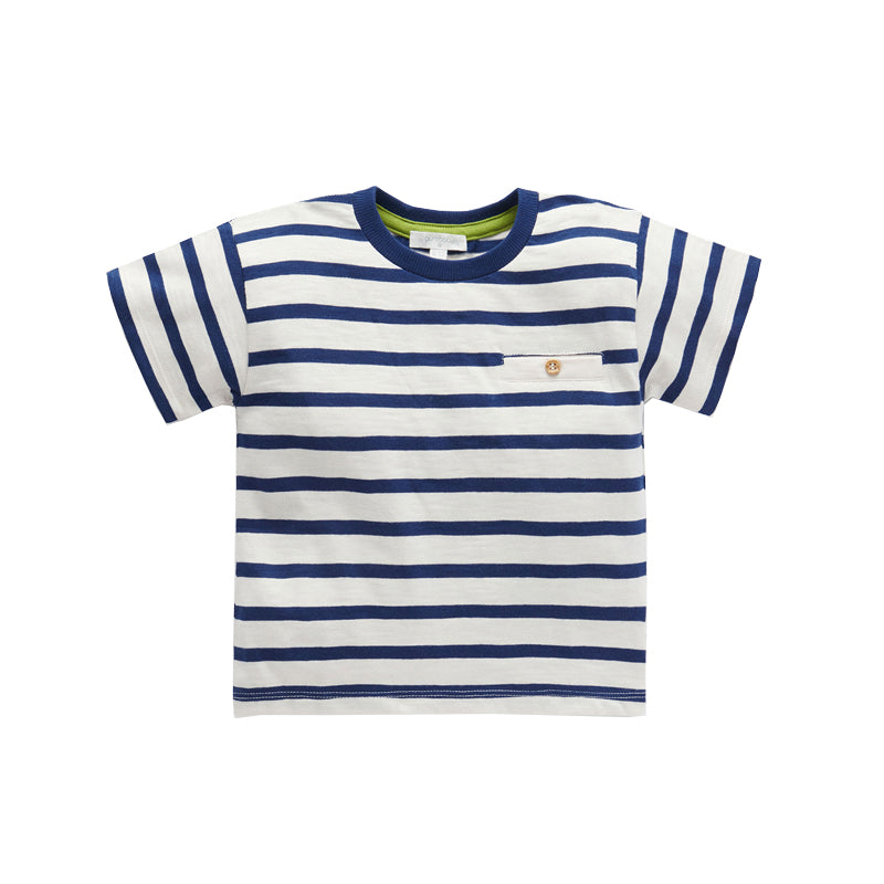 purebaby striped relaxed tee baby tee