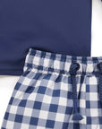 Board Short Swim Set Marine Gingham