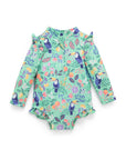 Toucan Frilly Long Sleeve Swimsuit