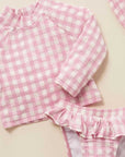 Gingham Rashie Swim Set