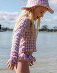 Gingham Rashie Swim Set
