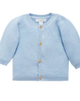 baby in purebaby textured cardigan organic cotton baby clothes