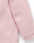 Textured Cardigan in Pink Melange