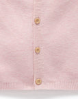 Textured Cardigan in Pink Melange