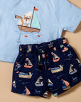 purebaby yacht pull on shorts organic cotton baby toddler shorts