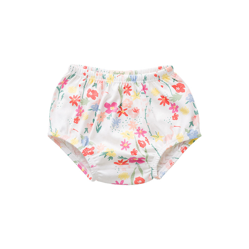 sapling floral bloomers organic cotton diaper cover