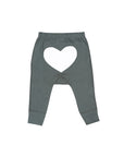 sapling pebble grey heart pants organic cotton baby pants