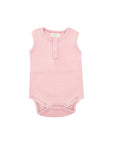sapling child vintage pink waffle tank bodysuit baby onesie