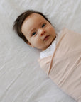 snuggle me organic infant newborn swaddle petal pink