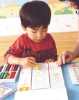 kumon japan triangle colour crayons for children