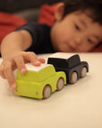 Kukkia Japan Navy Wooden Toy Car