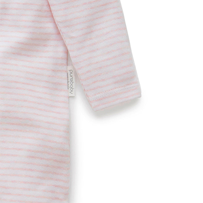 Pink Stripe Zip Growsuit