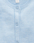 Basic Cardigan Blue Melange