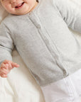 Basic Cardigan Grey Melange