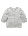 Basic Cardigan Grey Melange