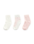 Pink Organic Cotton Socks (Set of 3)