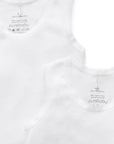 Rib Bodysuit White (Pack of 2)