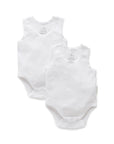 Rib Bodysuit White (Pack of 2)