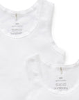 Rib Singlet White (Pack of 2)
