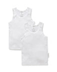 Rib Singlet White (Pack of 2)