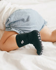 stuckies anti slip baby sock black