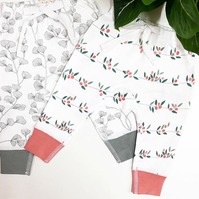 sapling child berry buds pants organic cotton baby pants