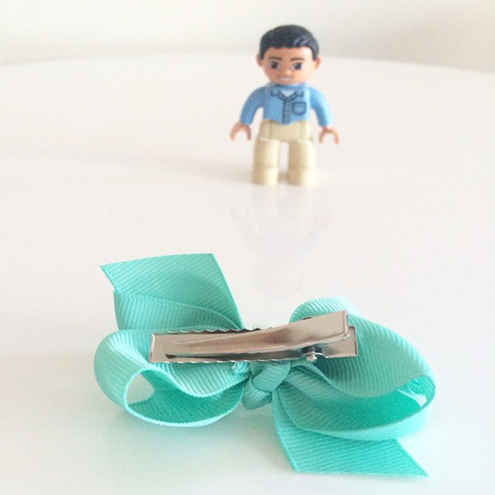 Lime Green Bow Hair Clip