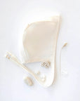 Briar Baby Ivory Linen Bonnet