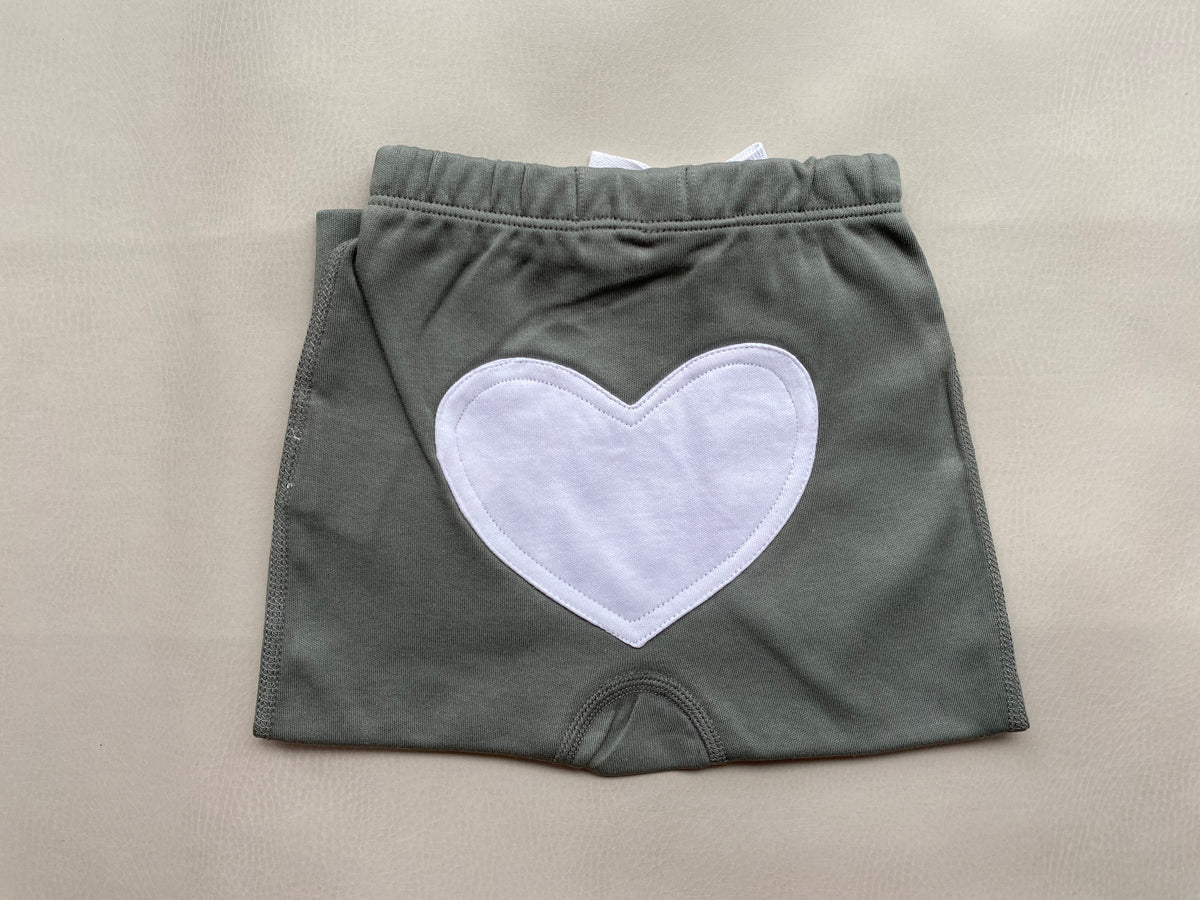 Pebble Grey Heart Pants