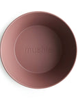 mushie kids round bowl dinnerware woodchuck