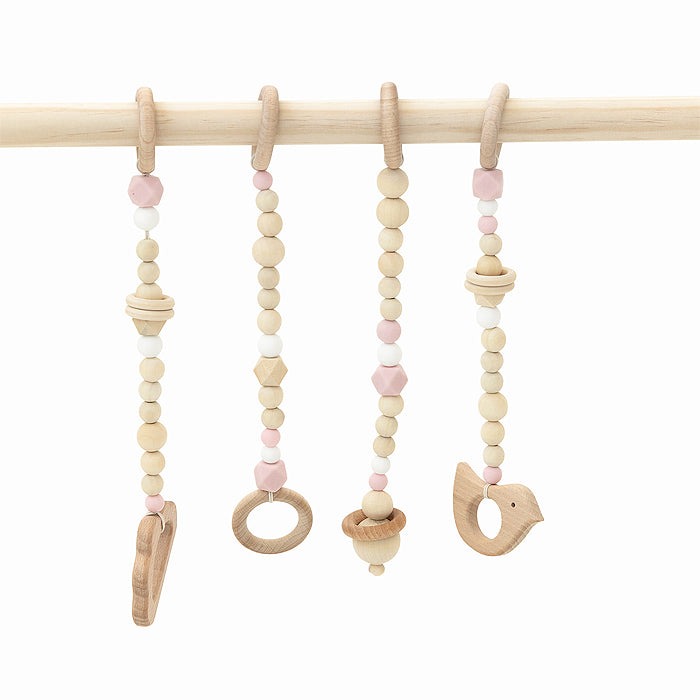 wooden baby gym pink toys only