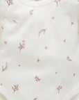 purebaby long sleeve bodysuit pink blossom organic cotton baby clothes