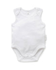 purebaby organic cotton singlet bodysuit white