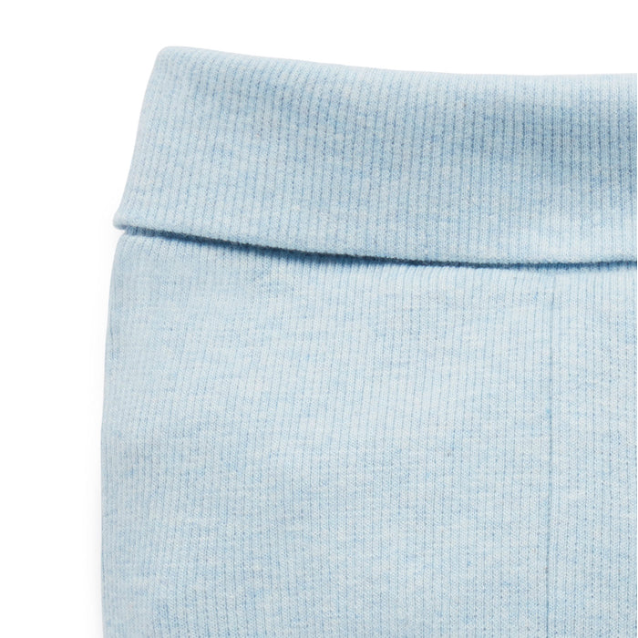 purebaby everyday legging soft blue baby pants organic cotton