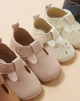 purebaby leather eyelet tbar vanilla baby shoes and pre walkers