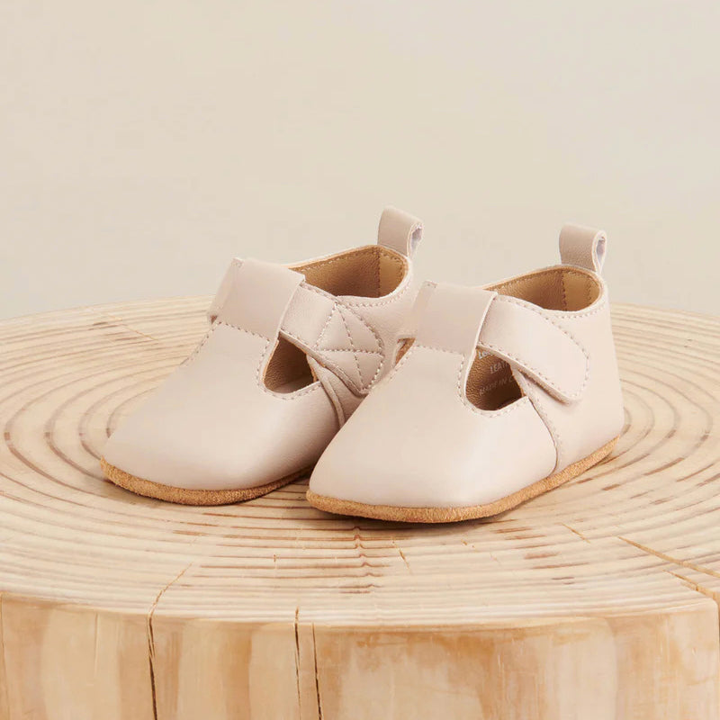 purebaby leather t bars blush baby shoes and pre walkers