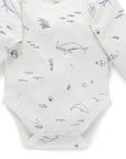 Easy Neck L/S Bodysuit Vanilla Nautical (Pack of 2)