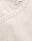 Pointelle LS Wrap Bodysuit | Wheat