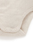 Pointelle LS Wrap Bodysuit | Wheat