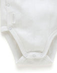 Pointelle LS Wrap Bodysuit | White