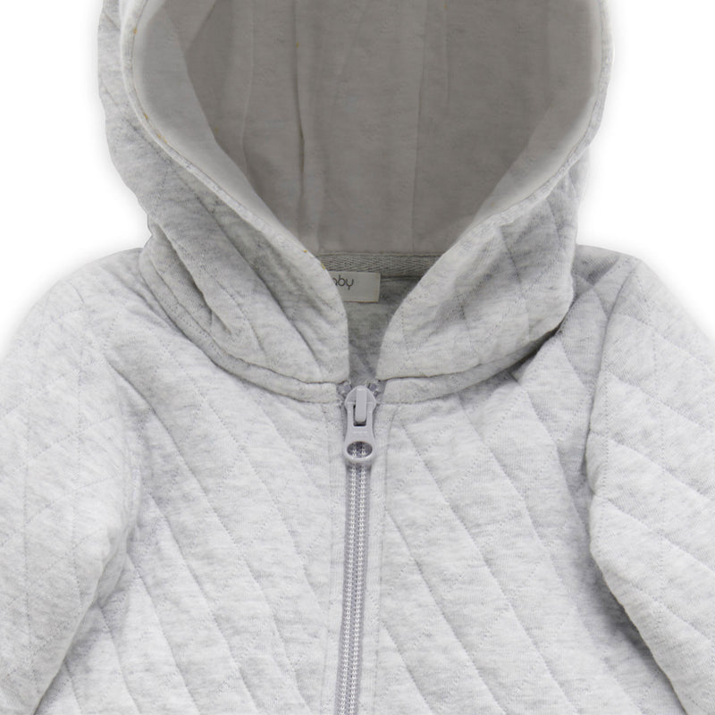 Quilted Growsuit Pale Grey