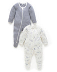 purebaby zip growsuit newborn baby organic cotton clothes