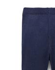 Winter Navy Rib Leggings