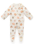 purebaby zip growsuit monkey