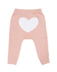 sapling baby organic cotton clothes blooming pink heart pants
