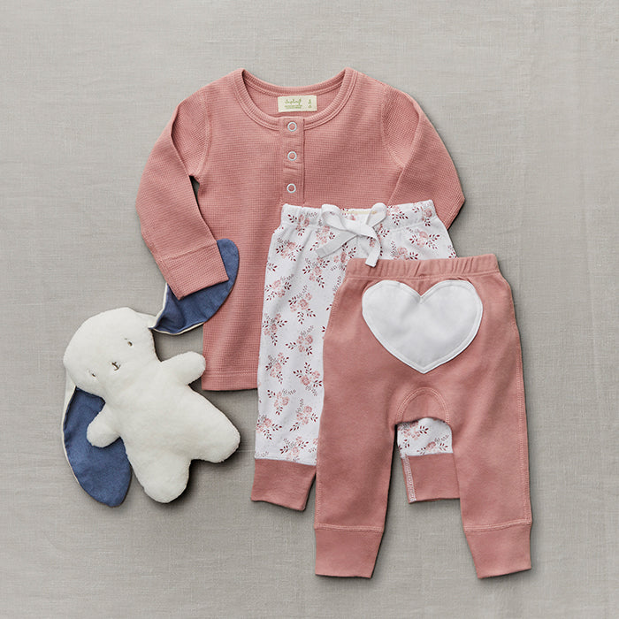 sapling organic cotton clothes for baby bramble pink heart pants newborn